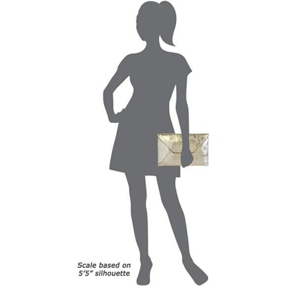 Crushed Metallic Envelope Clutch - Picture 7 of 7